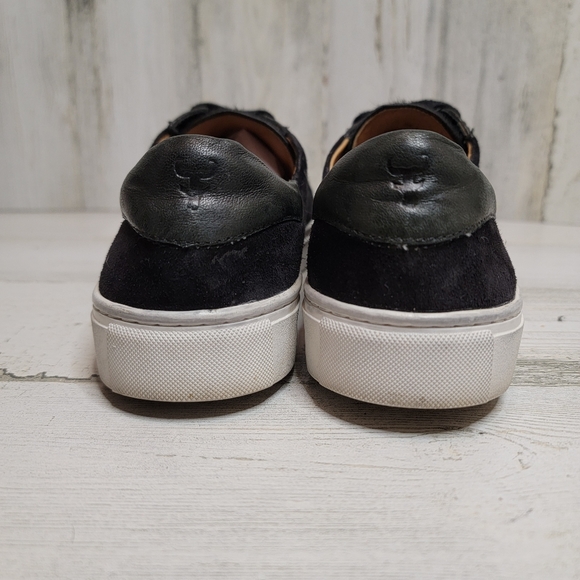 TRASK LINDSEY BLACK CALF HAIR SNEAKERS, SIZE 8.5 - Picture 4 of 7
